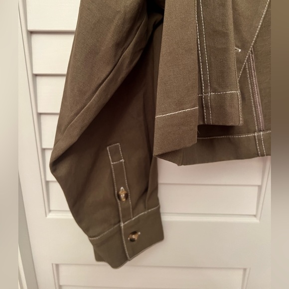 Army green cropped jacket - Picture 3 of 6